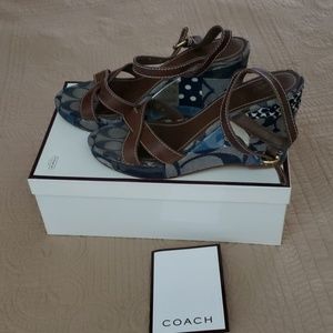 Authentic Coach Wedge Heel Sandals